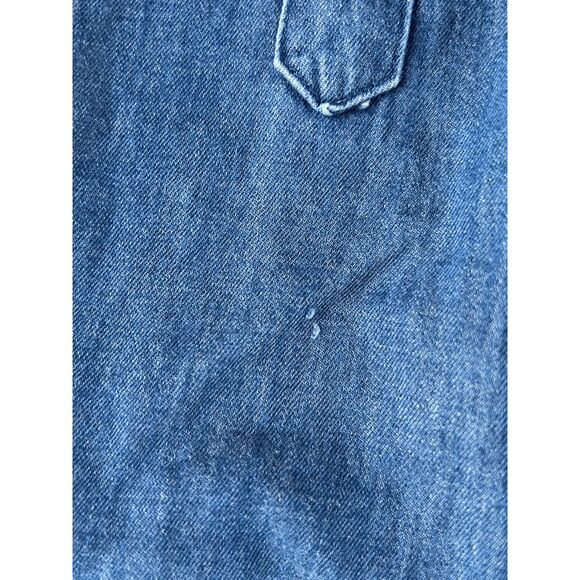 Karen Scott Happy Holidays 100% Cotton Denim Christmas Button Down Size 1X - Picture 2 of 9